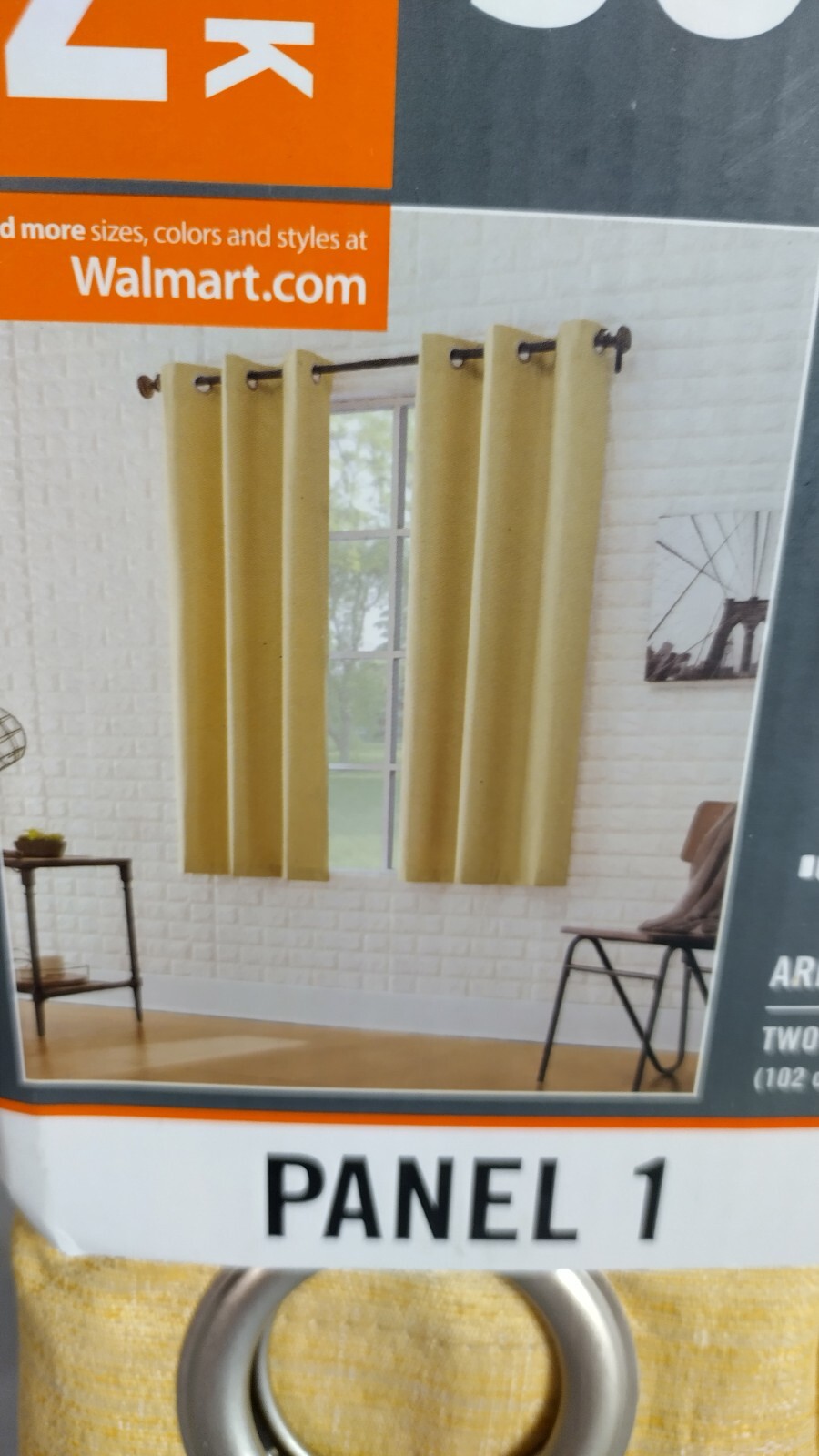 Sun Zero Arlo Textured BLACKOUT Sunflower Curtains Panel 2 pack 40” W x 63” L