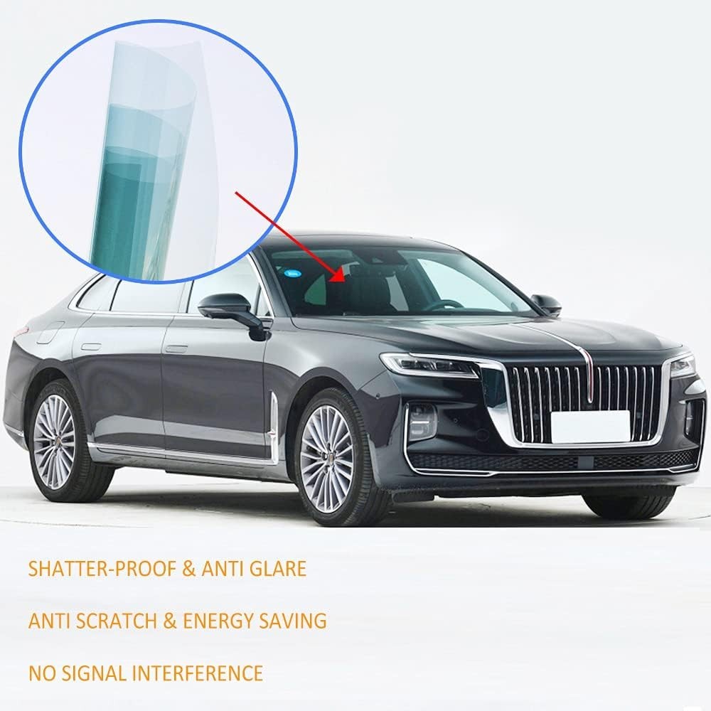 Nano Ceramic Car Window Tint 80% VLT 99% UV Protection Heat Insulation Blue 20in