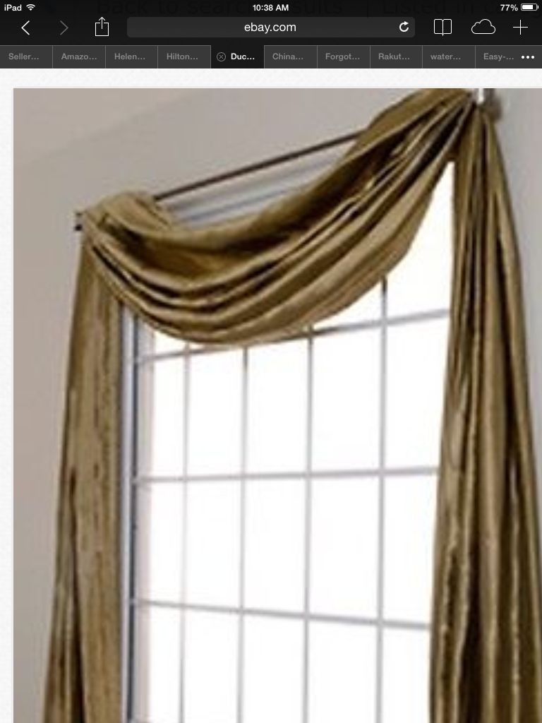Bridal Satin Scarf Valance to Dress up your Windows