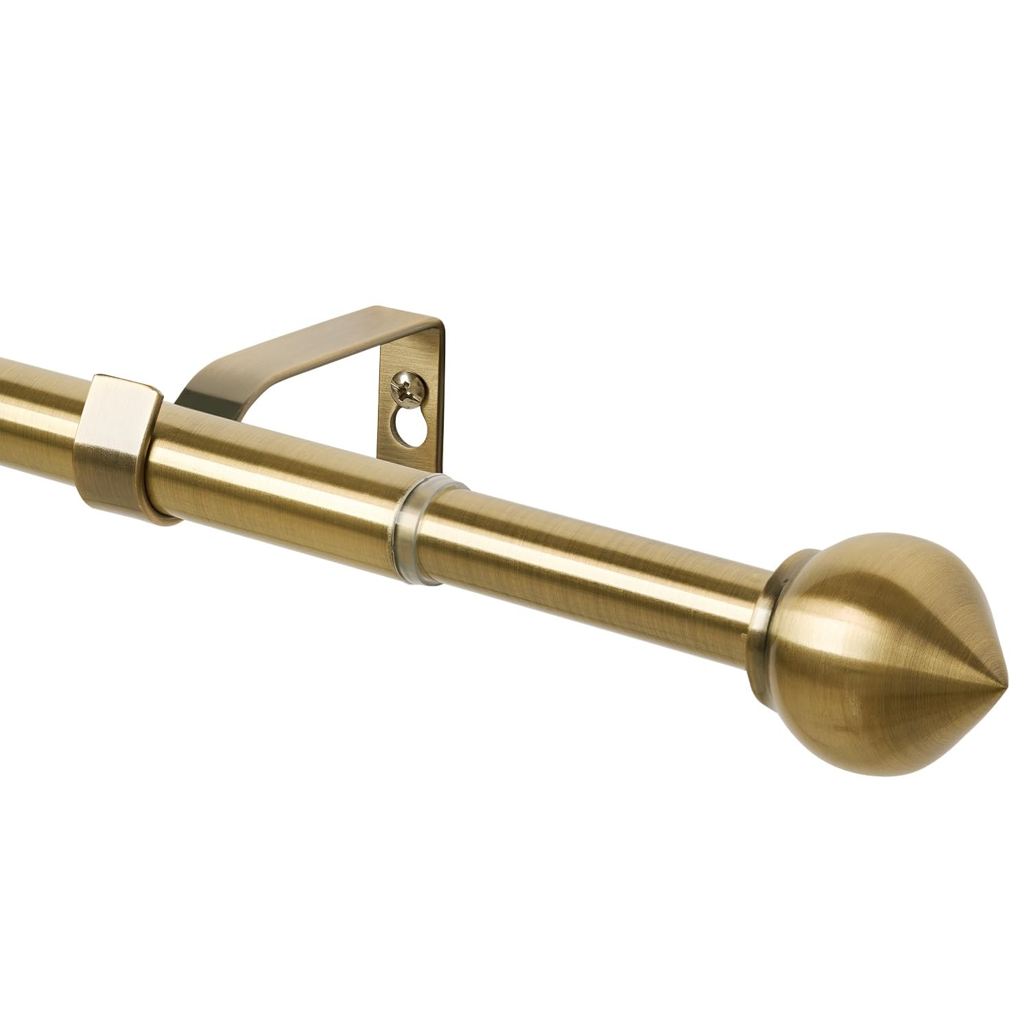 Antique Brass 3/4 In 3052 In Decorative Adjustable Window Curtain Rod Set