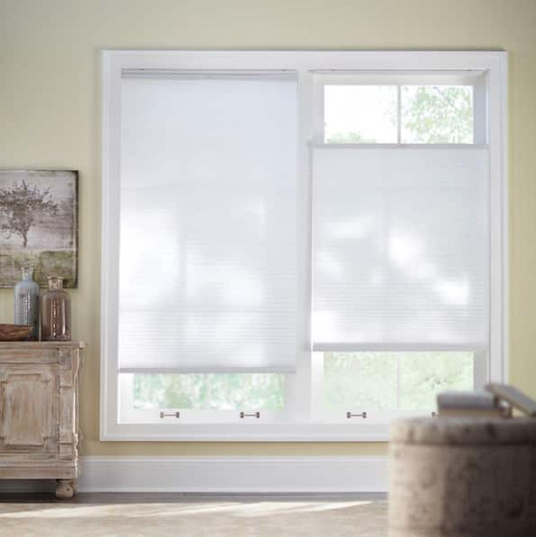 Snow Drift Top Down Bottom Up Light Filtering Cellular Shade – 21.5″W x 72″L
