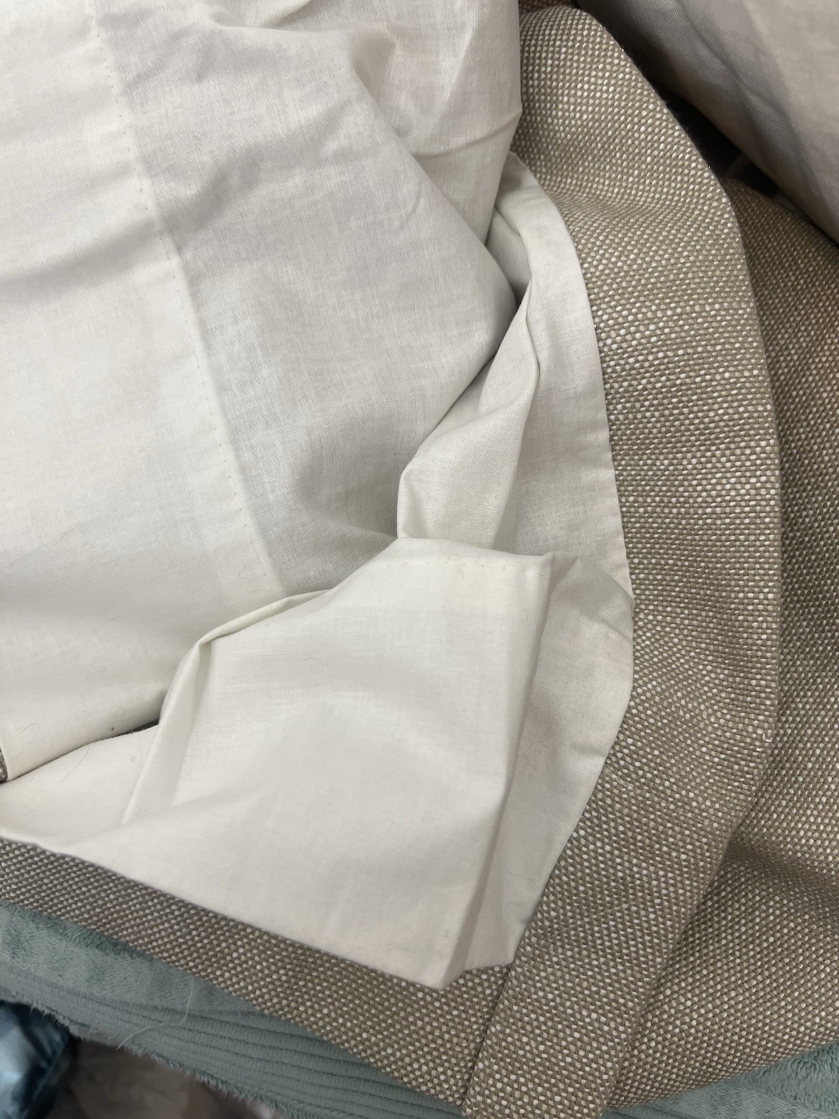 Restoration Hardware Textured Cotton Weave Heavy Curtains Panels Lined48x96 Pair