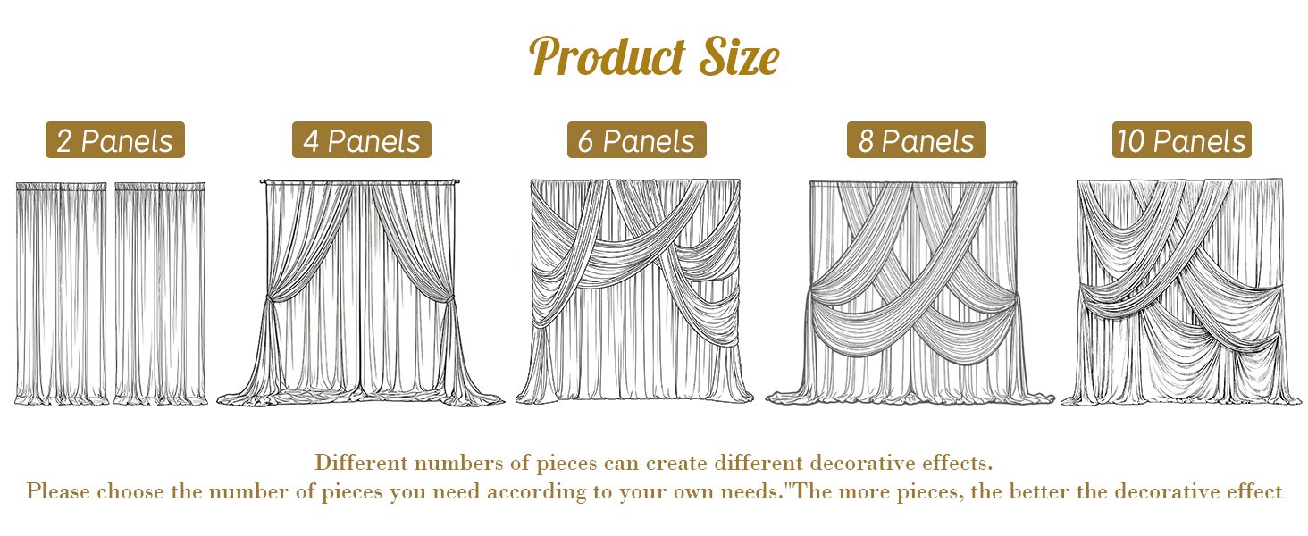 40x10ft White Backdrop Curtains for Parties Wedding Photo Wrinkle White Drapes