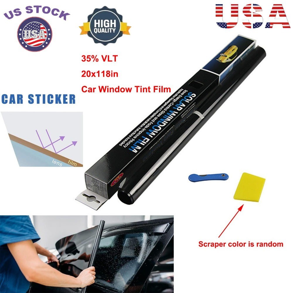 Car Window Tint Film Roll for Car Front Glass Windshield Sun Visor Strip 35% VLT
