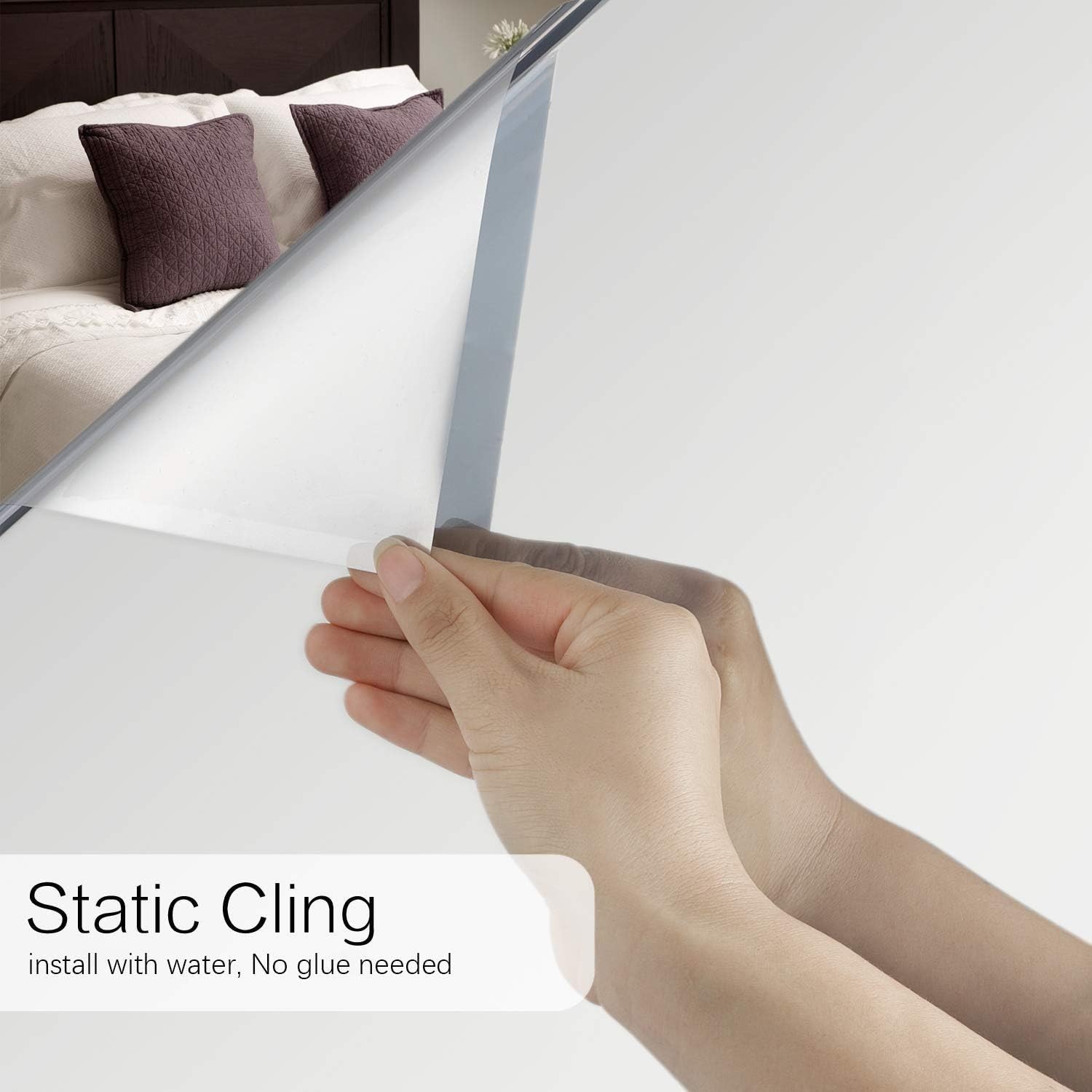 Silver Static Cling One Way Window Film – 99% UV Protection & Easy Application