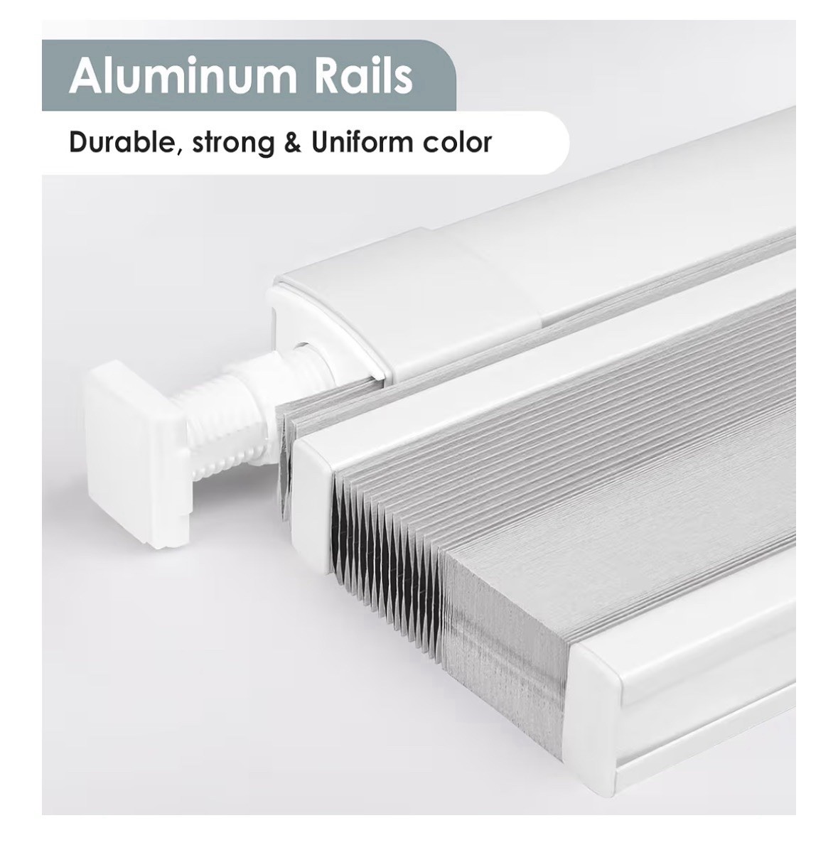 LazBlinds Cordless No Drill Cellular Shade Blackout White 33.5 x 72 in