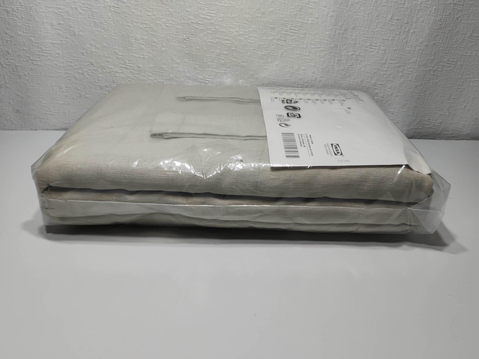 New Sealed Pair IKEA Beige LENDA Curtains 55×118″ Discontinued 300.901.17