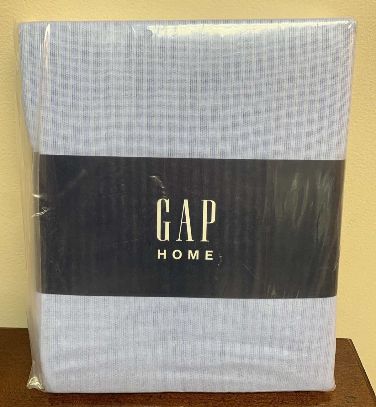 Gap Home 48 x 63 Organic Cotton Window Curtain Pair Sheery Dobby Dyed Blue