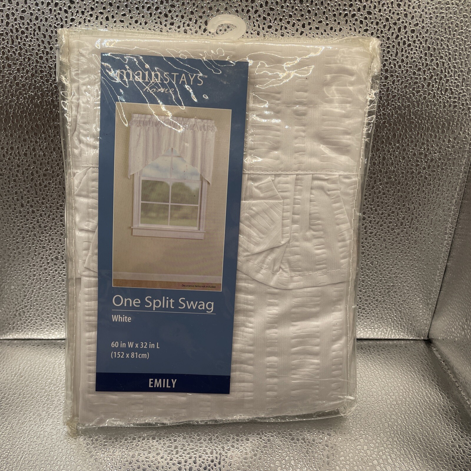 MAINSTAYS HOME Emily One Split Swag White [60″ W × 32″ L] New