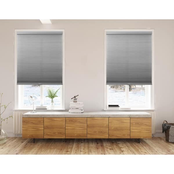 Lumi Gray Polyester Light Filtering Cordless POSH Honeycomb Cellular Shade