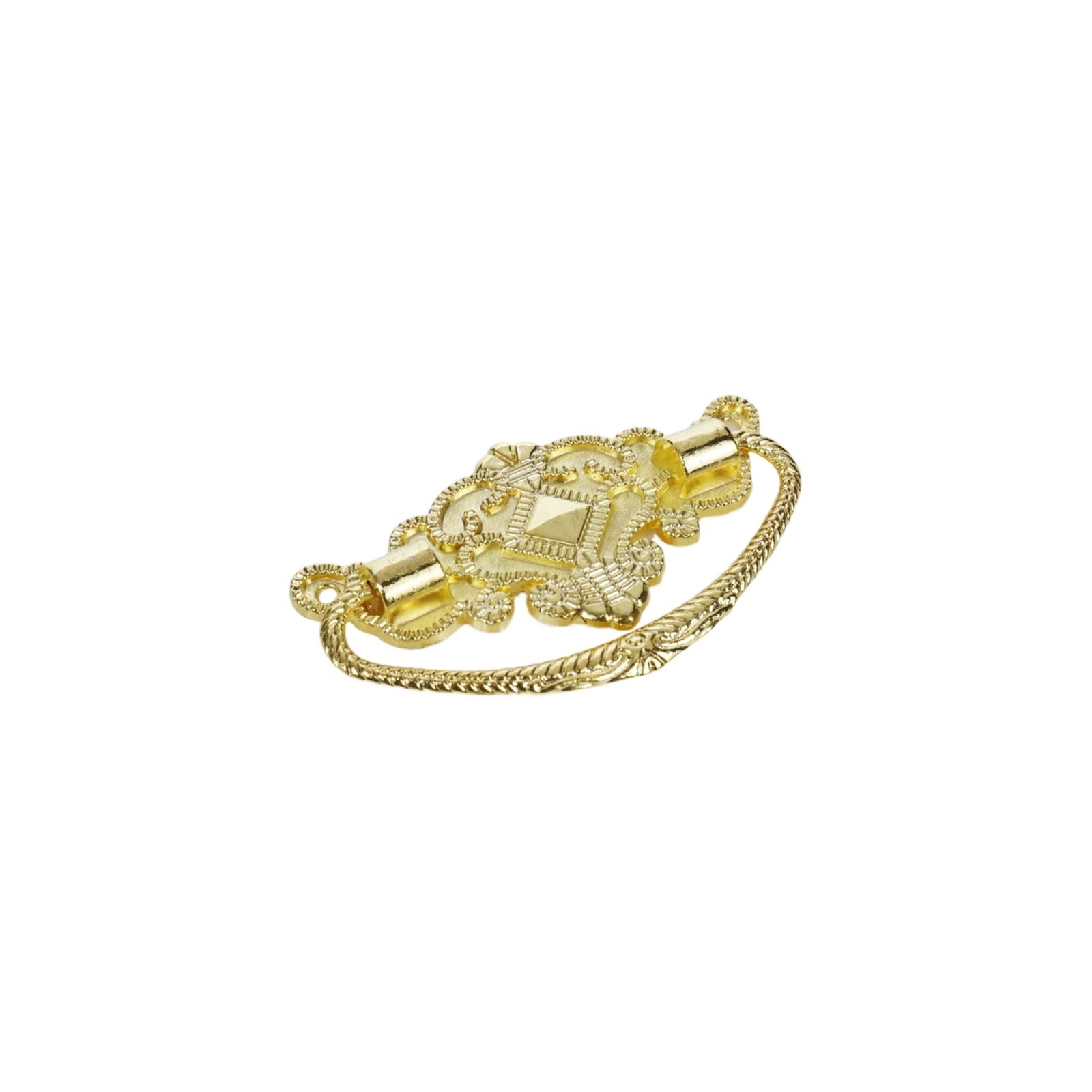8pcs Vintage Antique Cabinet Bail Pull Handle Gold Drop Ring Pulls 2.5″ Holes…
