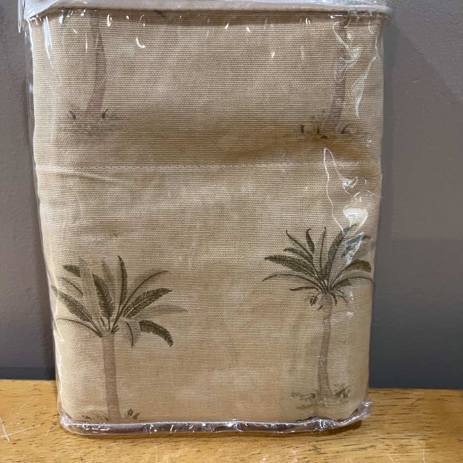 Waverly Home Classics Fairfield Valance Palm Tree Tropical Tan Vtg Coastal 78×14