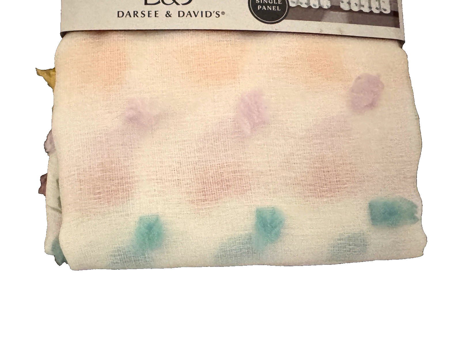 Daisy & David Pom Poms Sheer Polyester Single Panel 37″ X 84″ Multicolor New