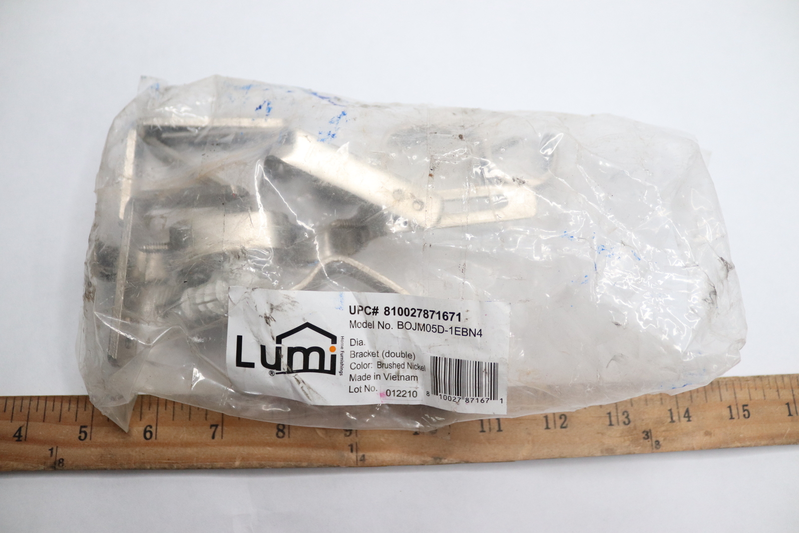 Lumi Extendable Double Curtain Rod Brackets BOJM05D-1EBN4