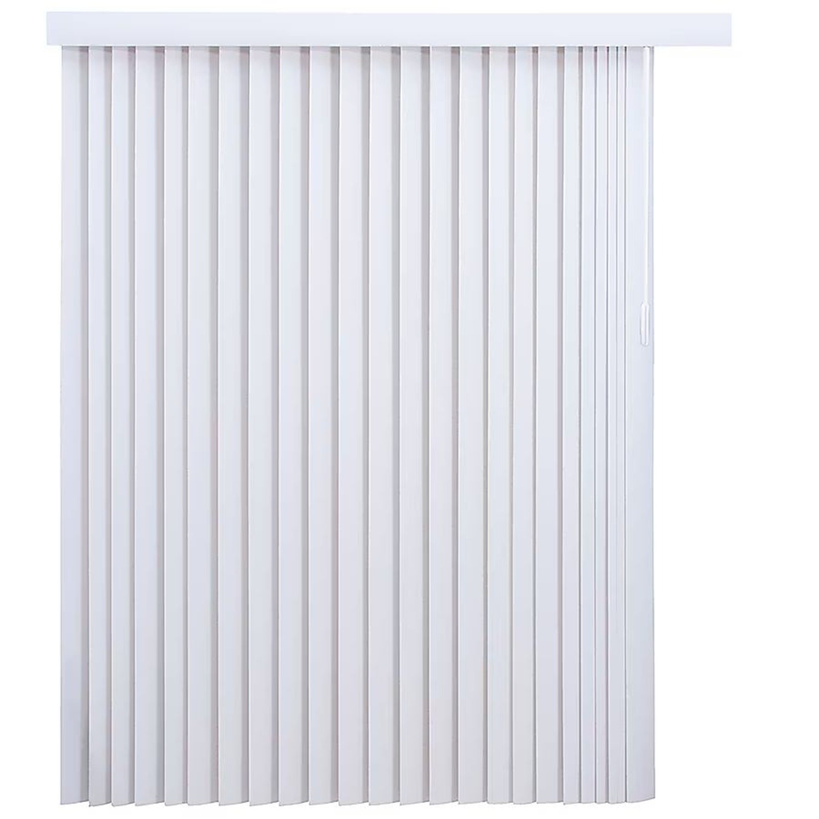 3.5-in Slat Width 78 x 84 Cordless White Vinyl Light Filtering Vertical Blinds