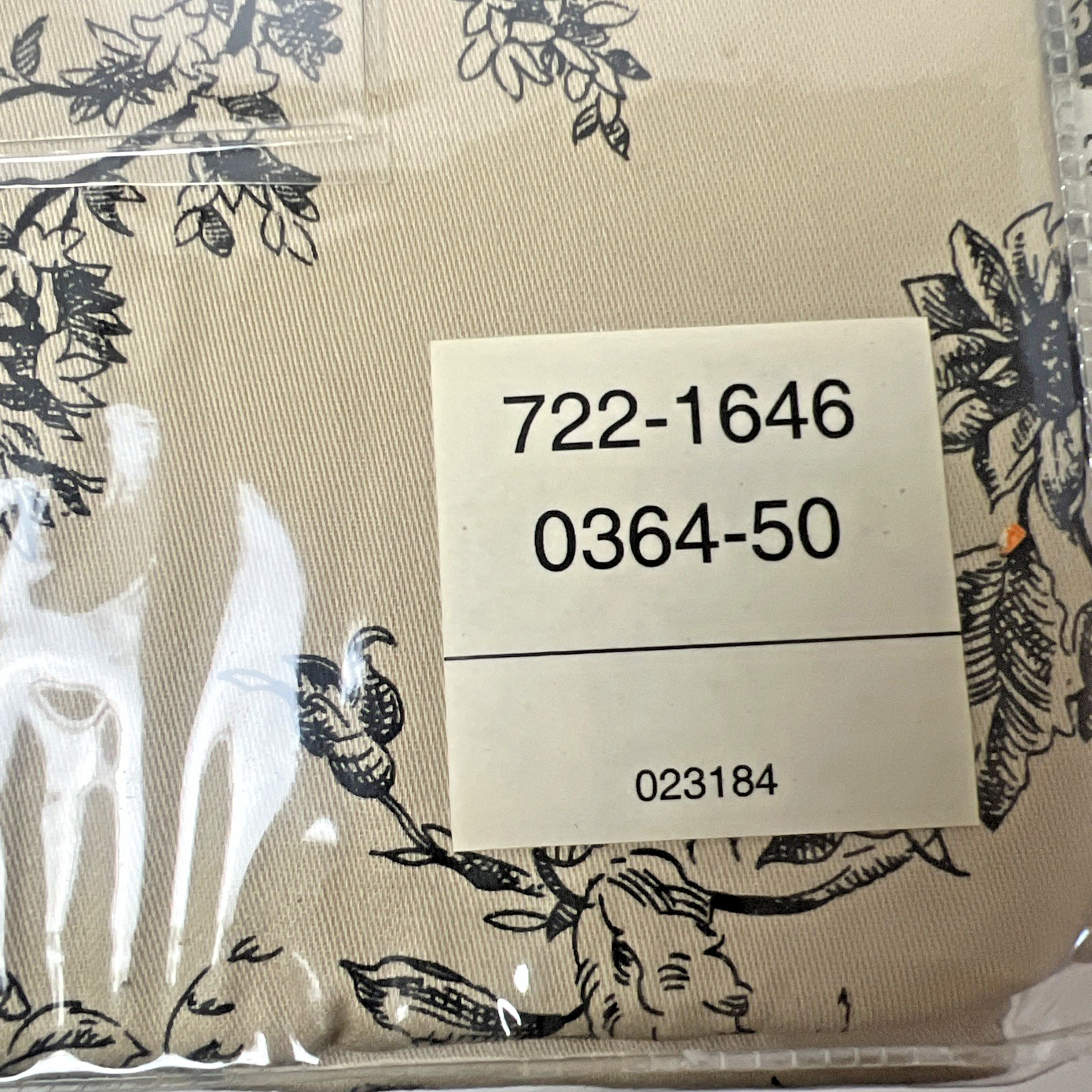 5 NEW JCPenney Valances Toile & Check Black & Tan 80×18″ French Country 023184