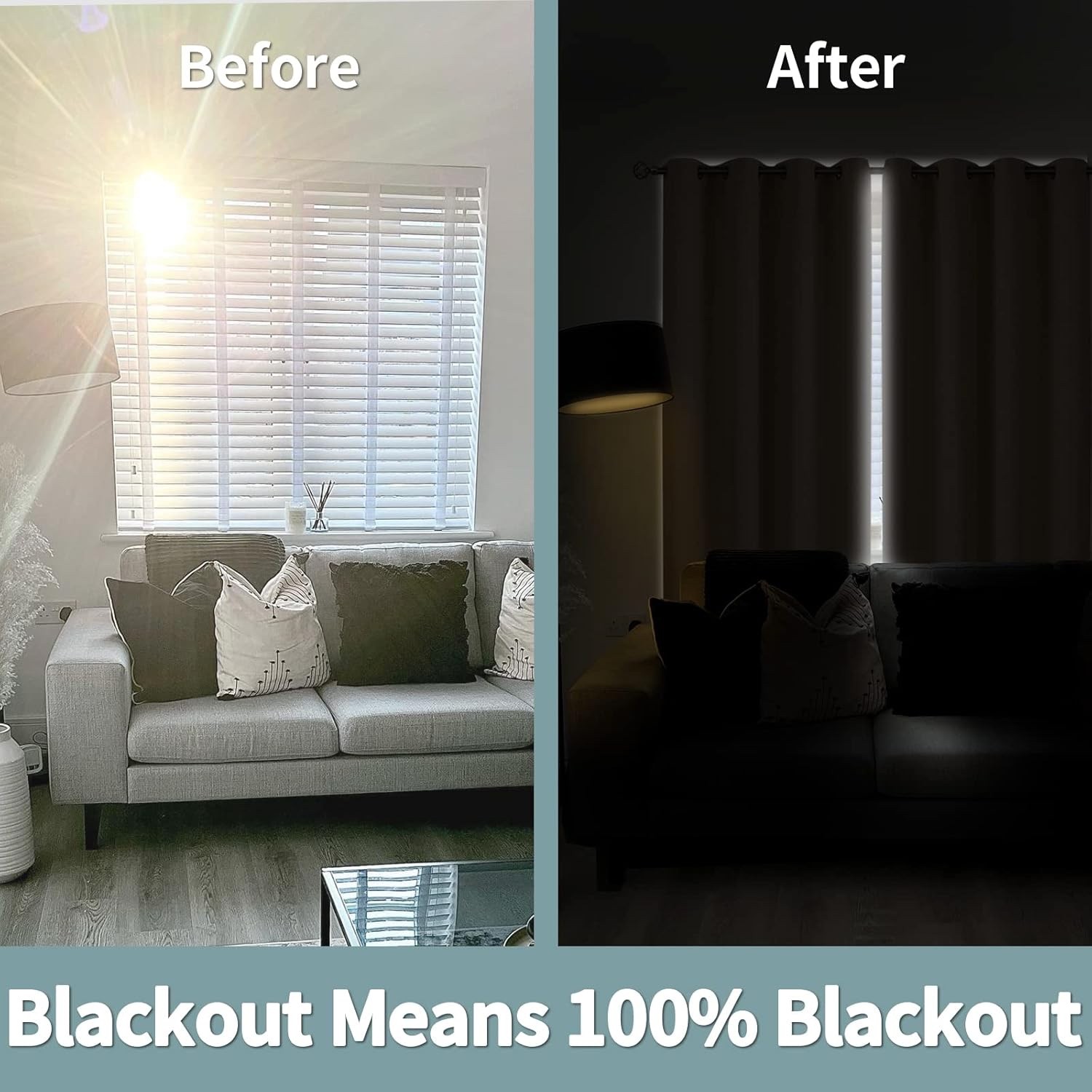 BGment 100% Blackout Curtains 108in Long 2 Panles Set, Thermal Insulated Beige