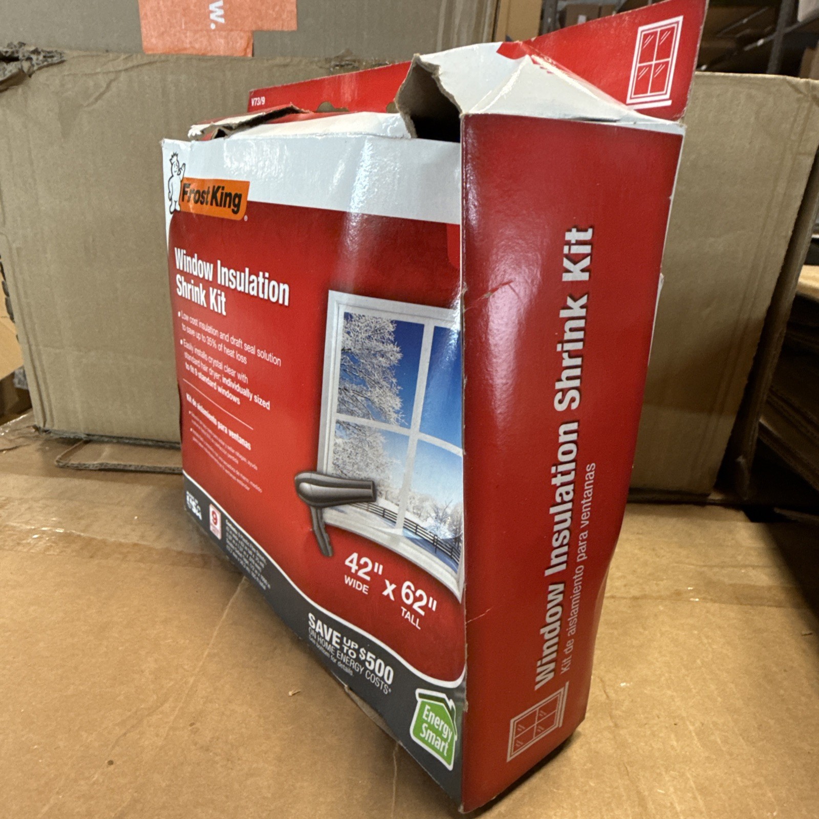Frost King V73/9H 42 x 62 in. Indoor Shrink Window Kit – 9-Pack – Damaged Box
