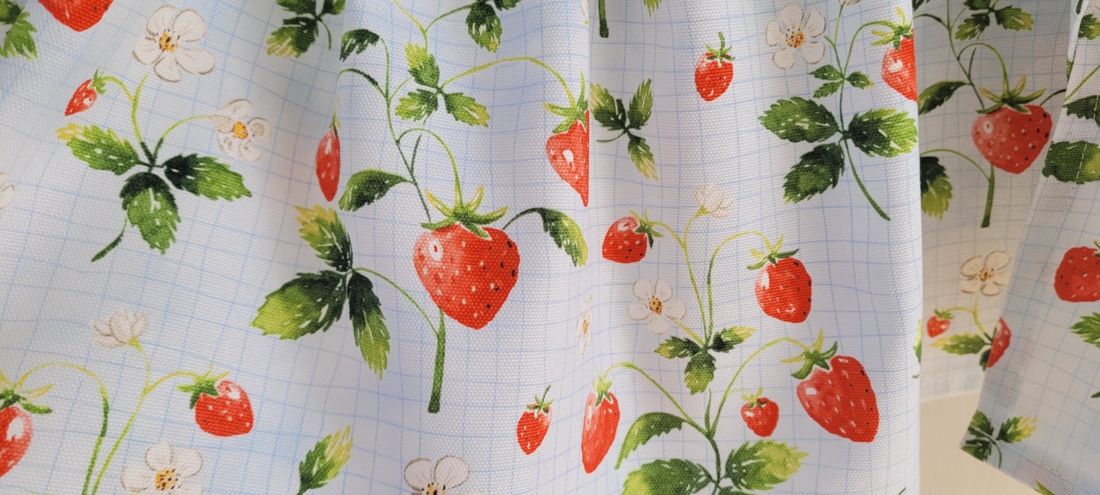 Strawberry Kitchen Valance Curtain