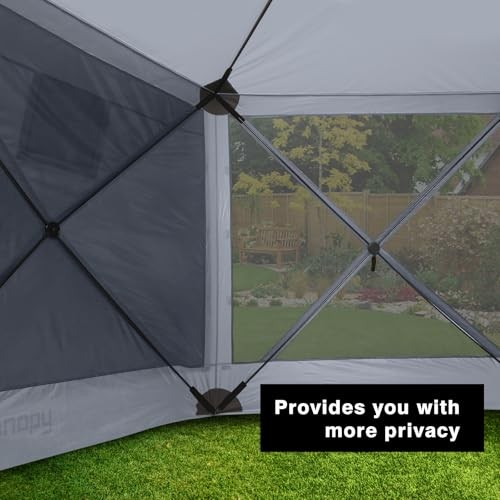 Screen Side Panel with Window for Screen Room Coffee 12×12 Gray
