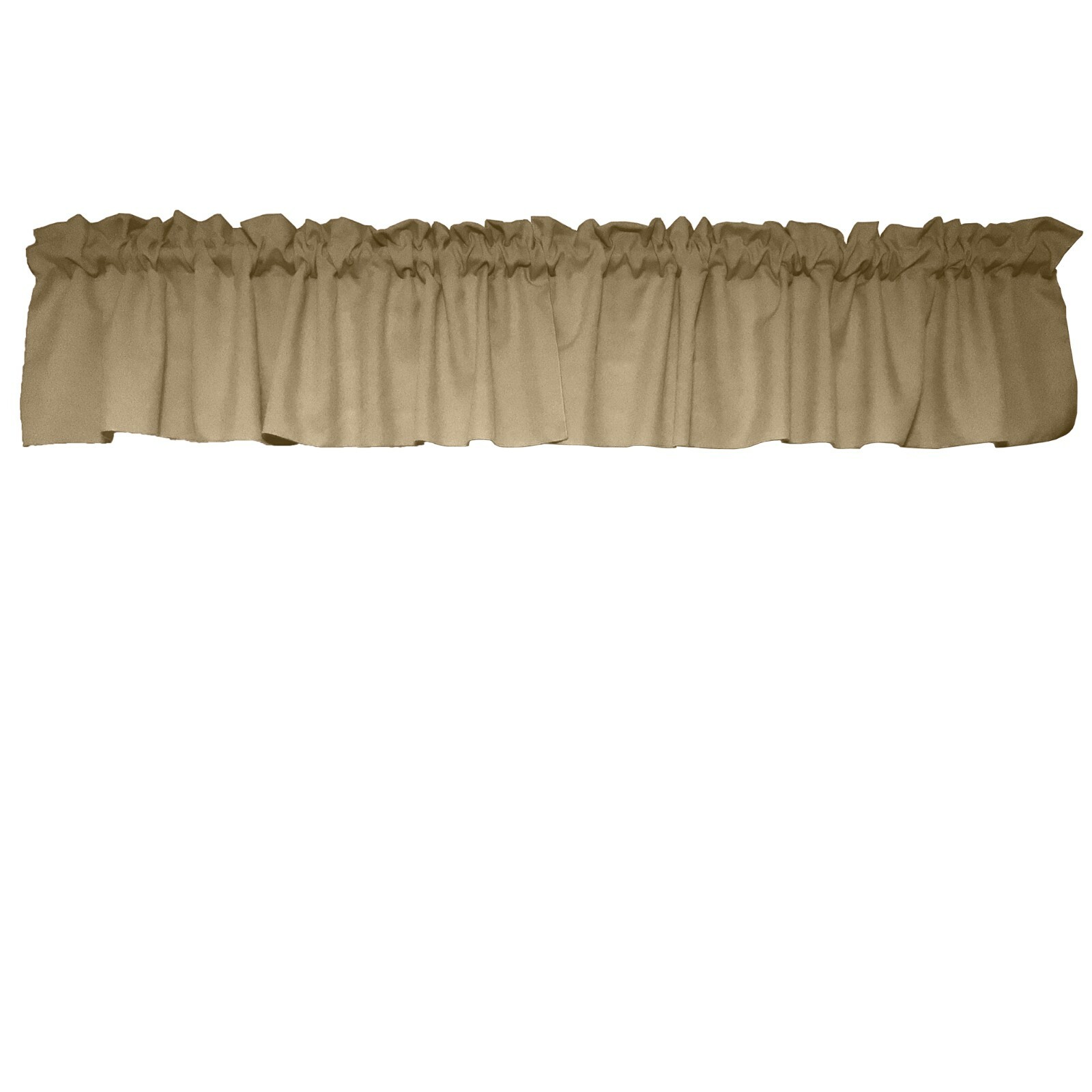 Solid Poplin Small Kitchen Window Valance 58″ Wide
