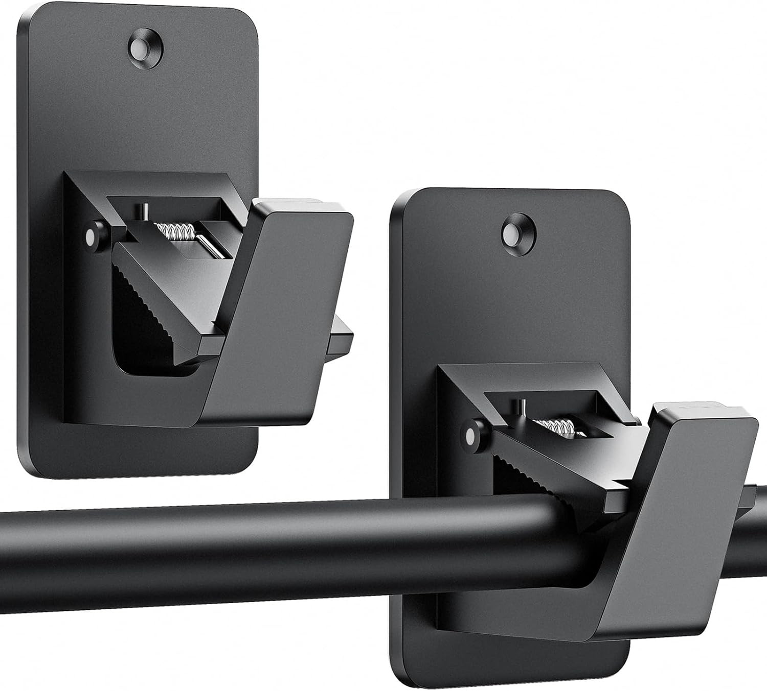 Universal Curtain Rod Holders, No Drill Curtain Rod Brackets, Self Adhesive Curt