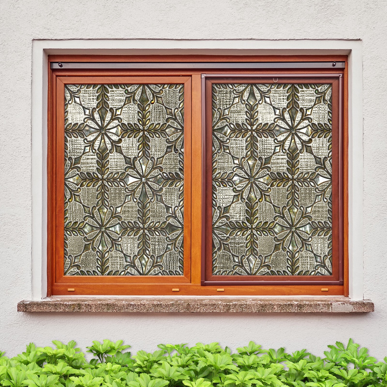 3D Pattern A282 Window Film Print Sticker Cling Stained Glass UV Sinsin