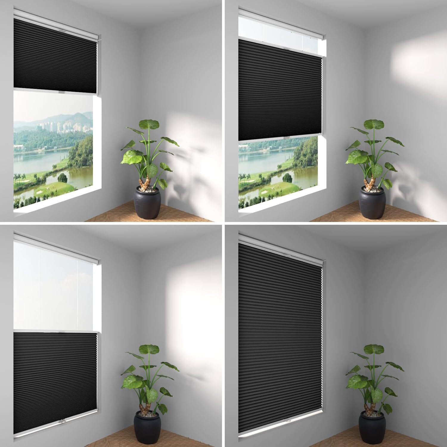 Cordless Blackout Top-down Bottom Up Honeycomb Blinds Cellular Window Shades