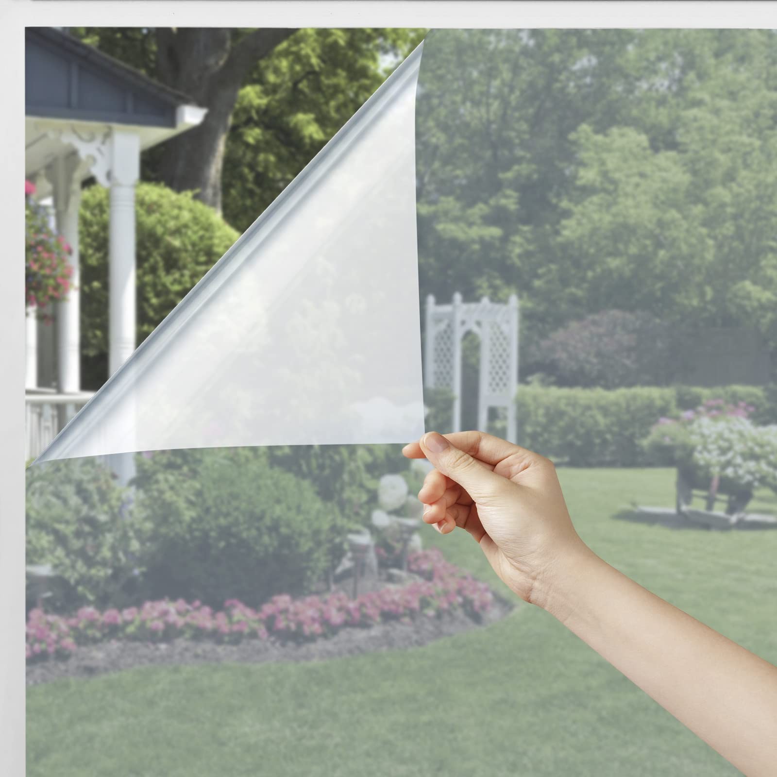 Volcanics One Way Window Privacy Film Sun Blocking 17.5″ x 78.7″, Silver