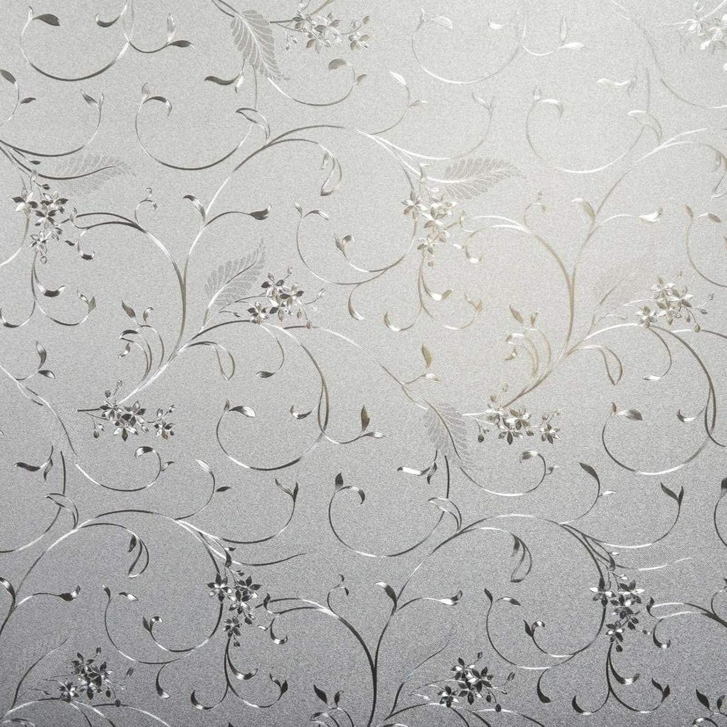 Film Frosted Glass Bathroom Door Decoration Privacy Covering (17.7″x 78.7″)