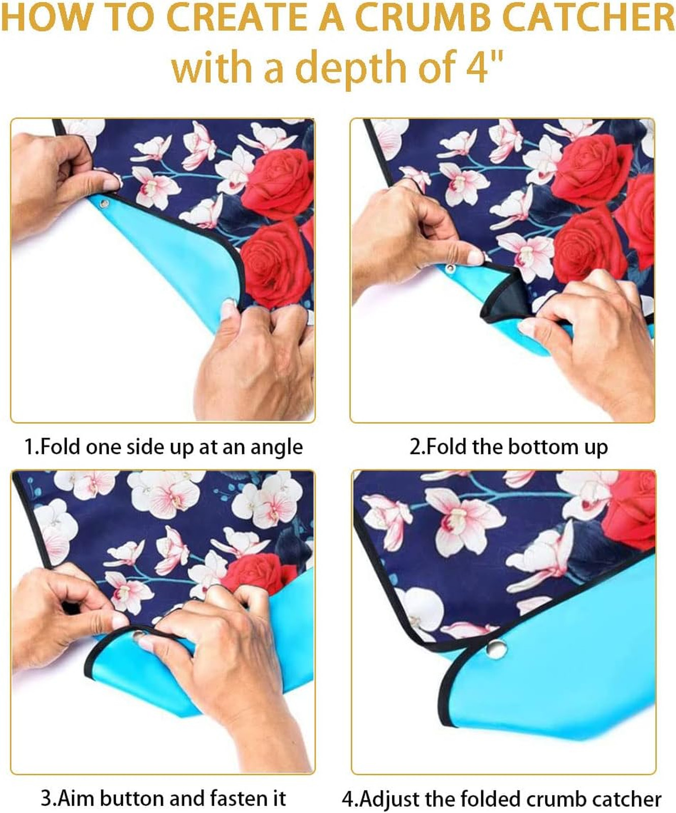 Adult Bibs 3 Pack Reusable Waterproof Dining Clothing Protector for Women with