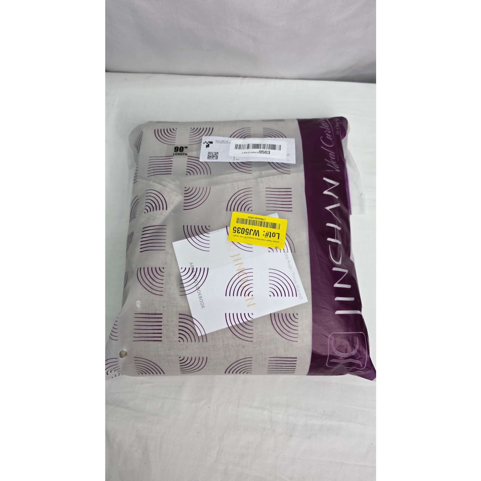 Taupe Linen Blend Curtains 90″ x 50″ 2 Panels Farmhouse Rod Pocket & Back Tab