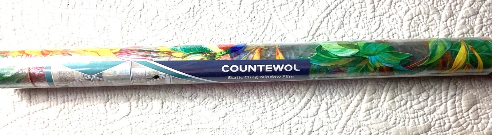 Countewol Static Cling Window Film Decorative Floral* 17.5”x 8 Feet Roll*NEW