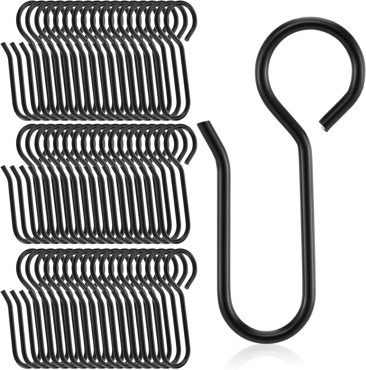 60 Pcs Metal Curtain Track Hooks S Shaped Small Curtain Metal Drape Wire Hooks f