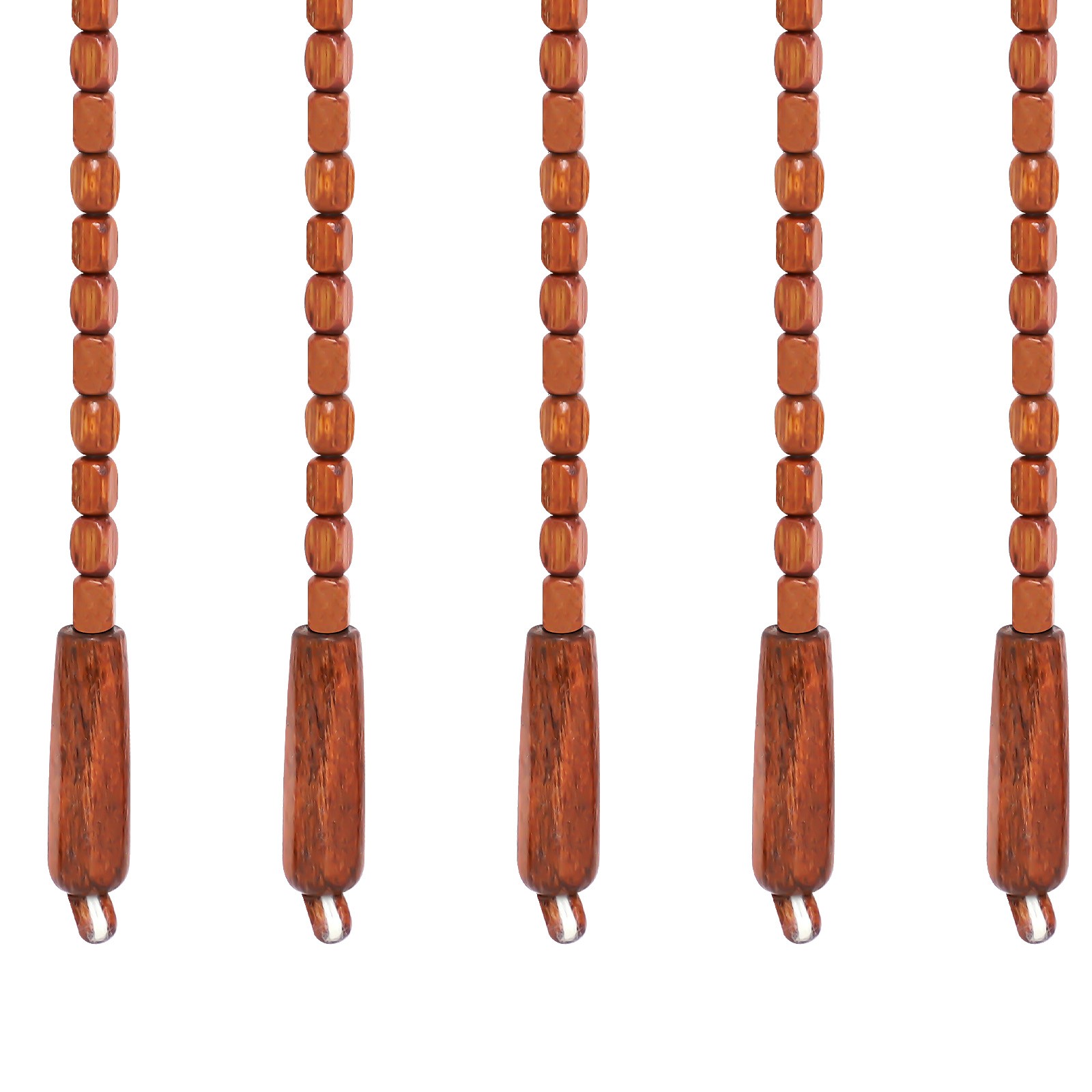 Bamboo Wood Beaded Valance Curtain Handmade Doorway Boho Decoration Valance