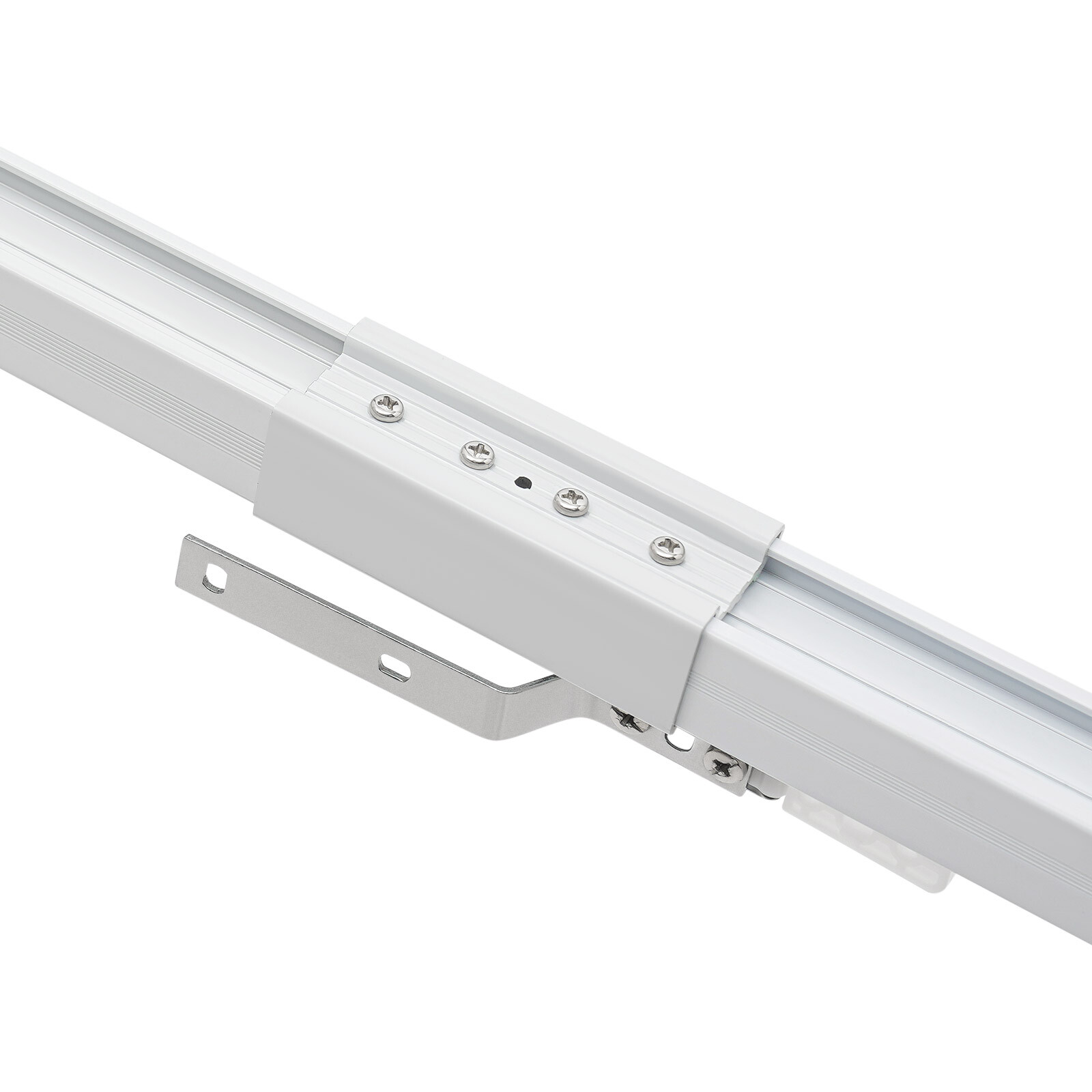 Smart Motorized Curtain Track W/ Remote Control Electric Curtain Track White USA