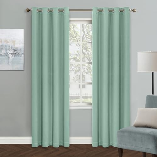 Blackout Curtains for Living Room, 84 Inch Long 52″W x 84″L (Pack of 1) Aqua