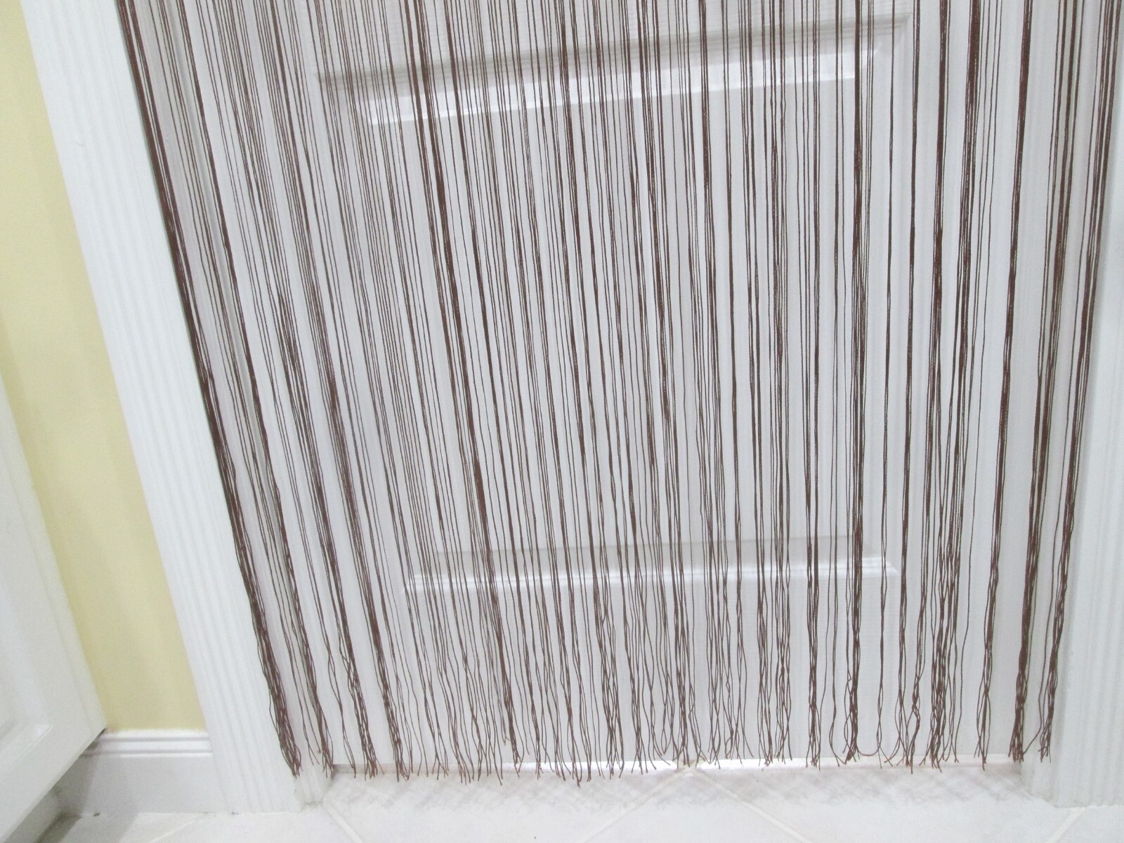 (2) Brown String Curtain Room Divider Panel 37″ X 78″ each