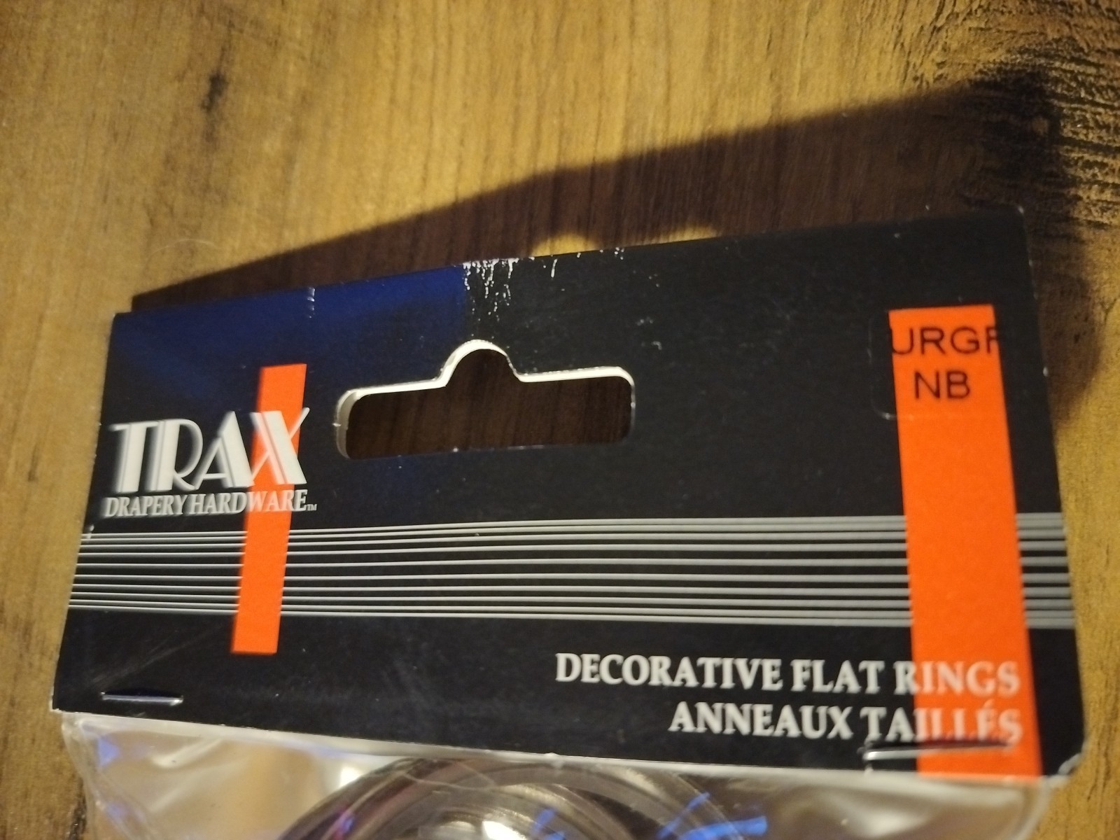 (2) Trax Drapery Flat Decorative Rings For 1-1/8″ Drapery Rod 1O/PK URGF Silver
