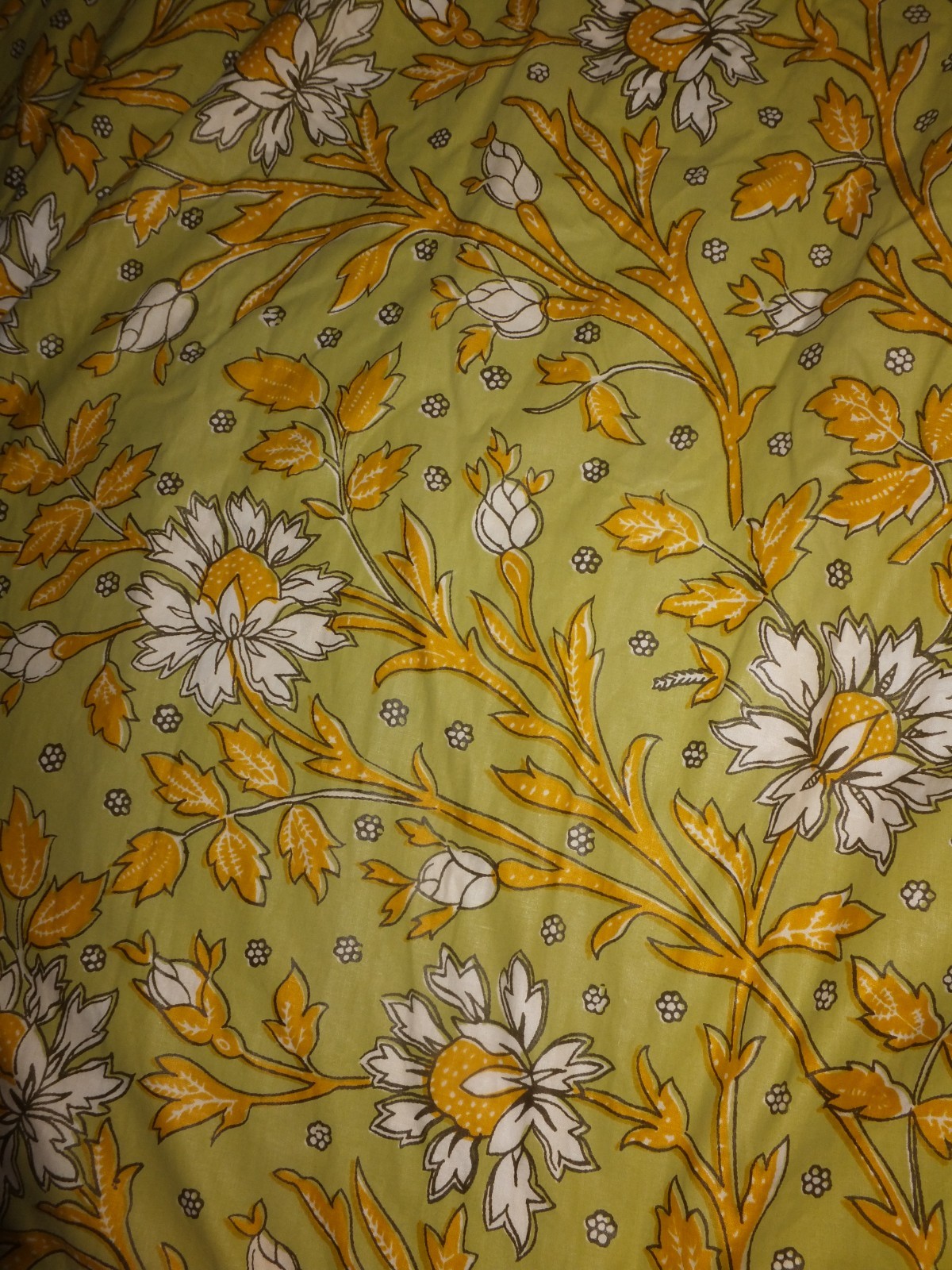 Drapes Custom Pinch Pleated Lined Floral 124X106” Loden Ochre Designer Fab Excel