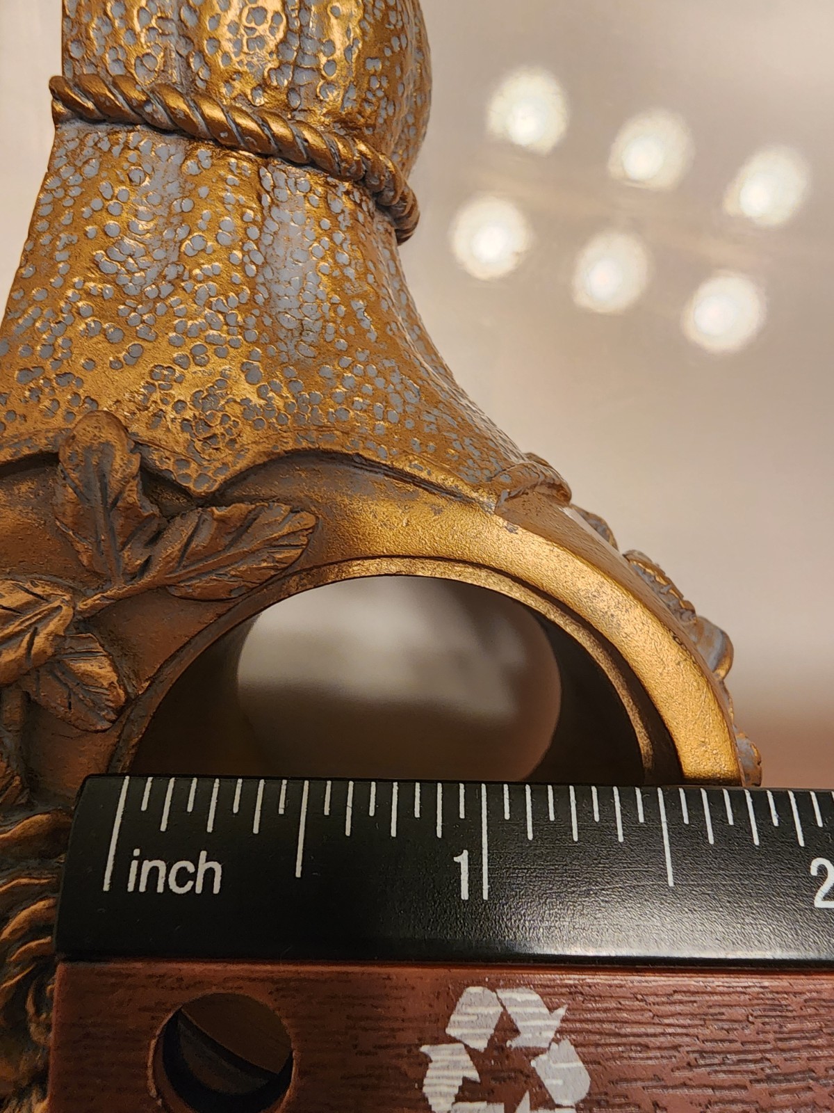 Resin Gold Floral Antique Wall Mounted Pole sconces Holders 4 Mounting Hardware