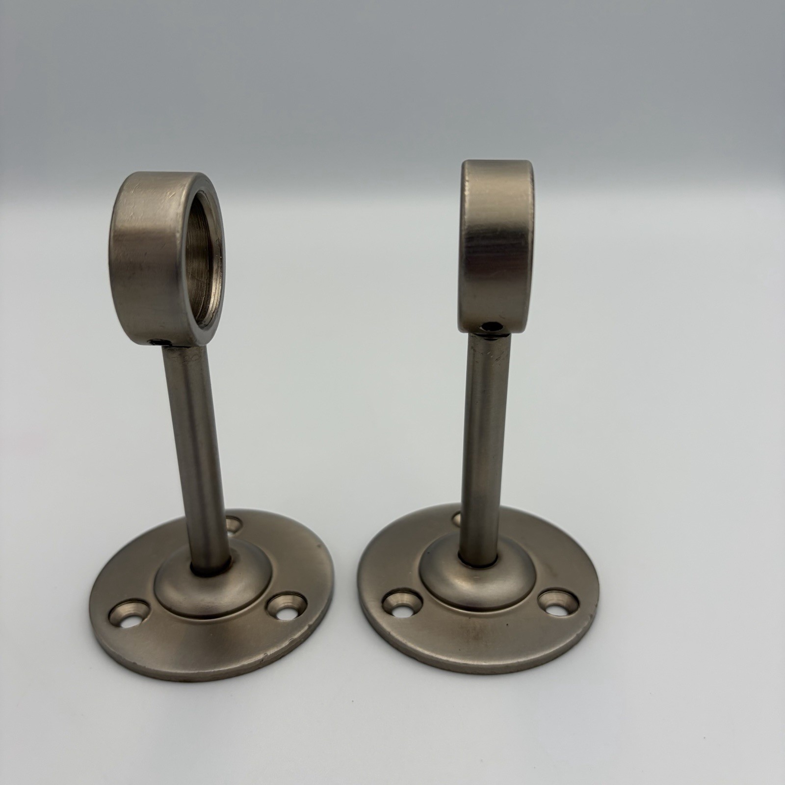Pottery Barn Kids Teen 1” Curtain Rod Brackets Pewter Set of 2