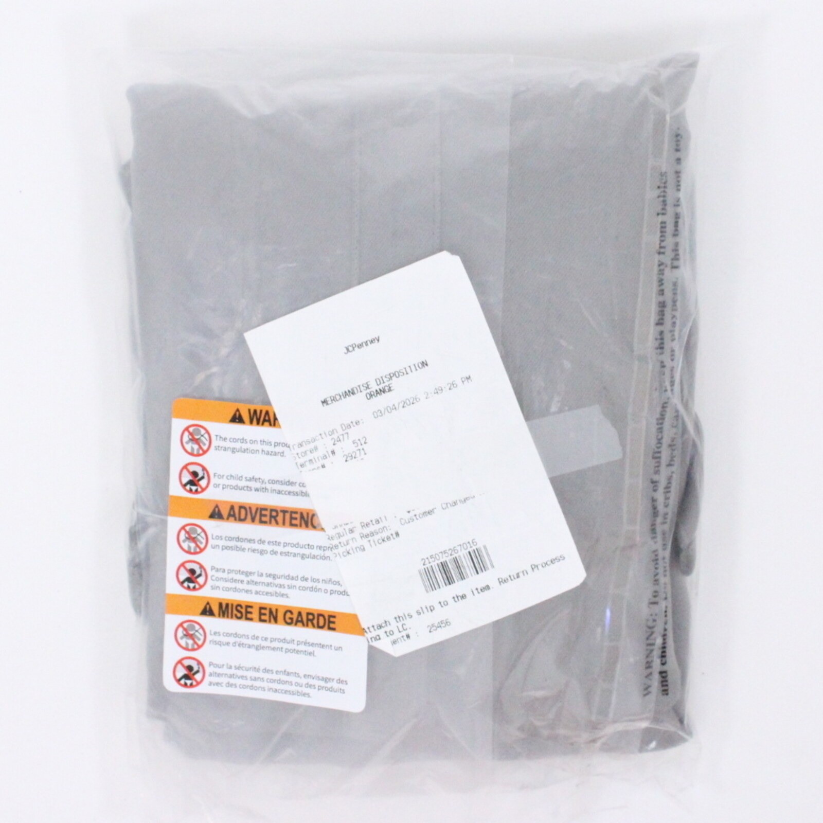 Sun Zero Nolan Blackout Rod Pocket Curtain Panel 40″x63″ Gray