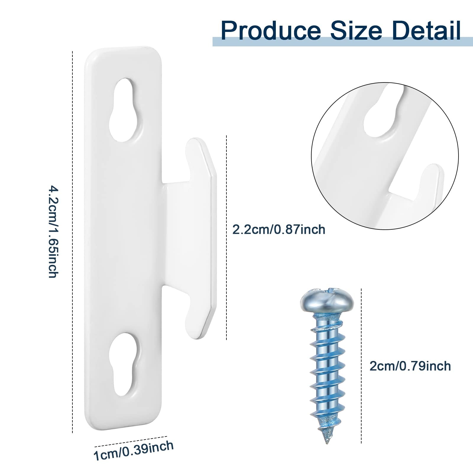 10 PCS White Curtain Rod Single Hardware Brackets Spreader Wall Hooks Window