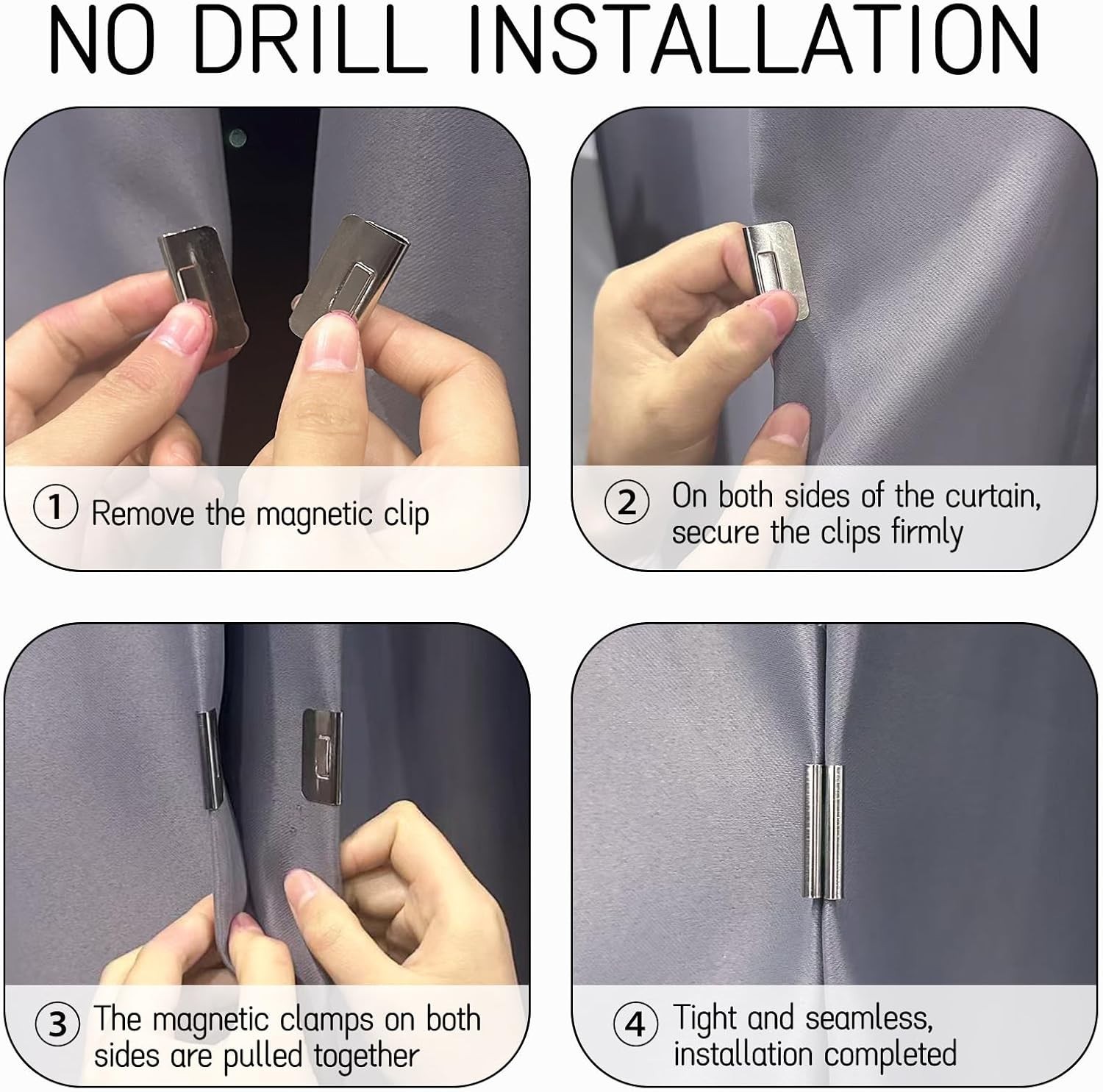 2026 New Magnetic Curtain Clips – Hold Curtains Closed, Detachable Buckle, No…