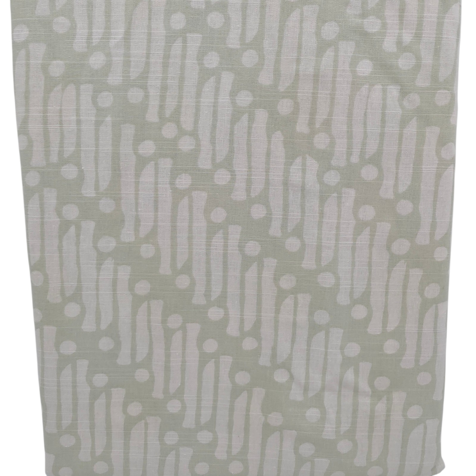 NEW West Elm Set of 4 Batik Scallop Curtains Green 48×108 Cotton Window Panels
