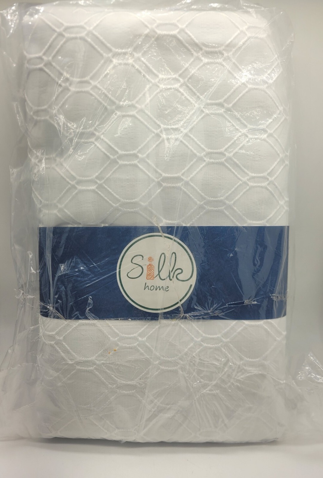 52″x84″ White Rod Pocket Back Tab Lined 1 Pc Curtain by Crescent Total Black