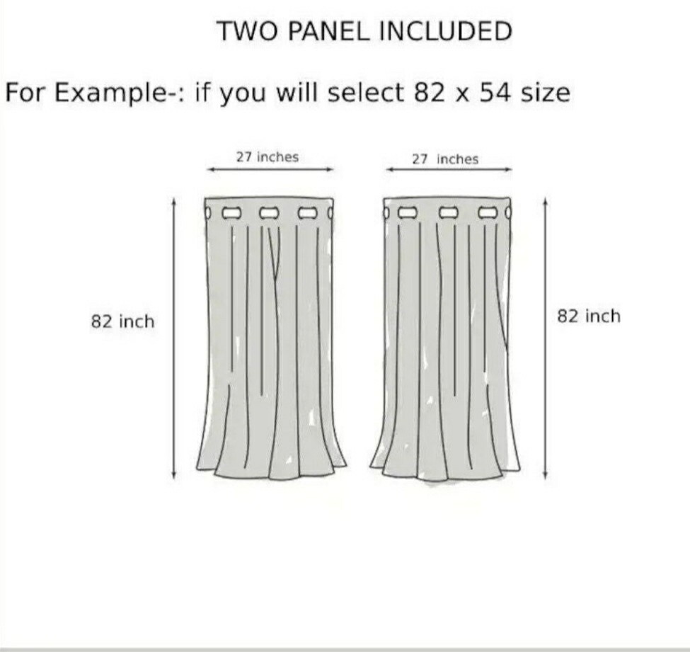 Mustard Color Cotton Solid Curtains Set Of Two Panels Living Rooom Soft Curtain