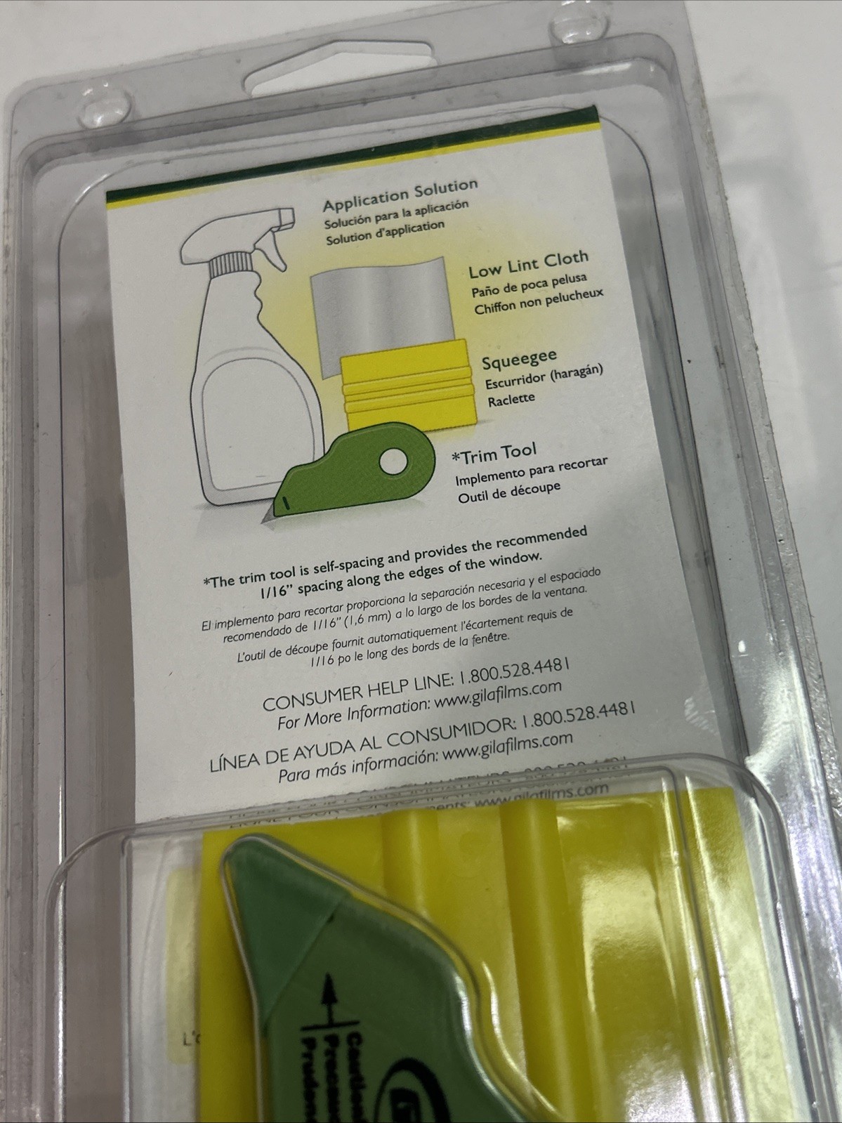 Gila Complete Window Film Application Kit Solution Trim Tool & Squeege