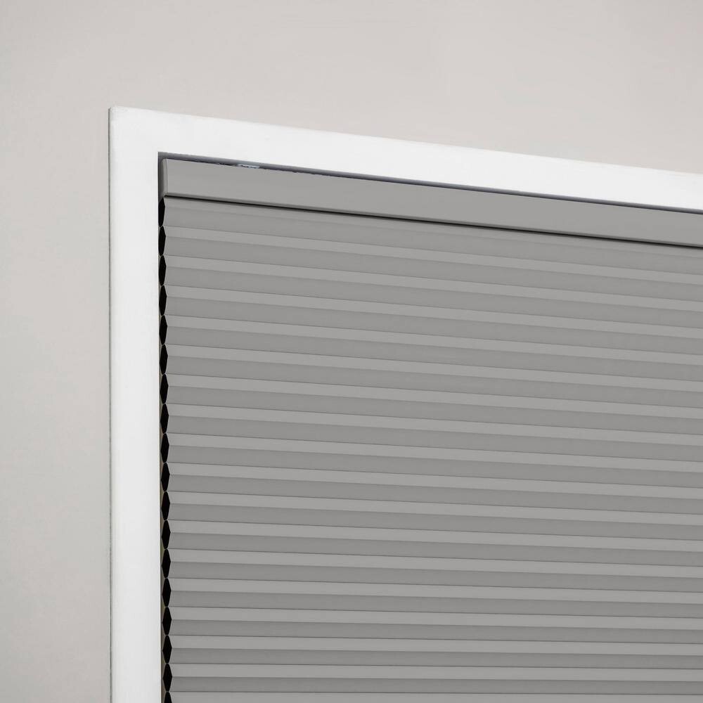 PERFECT LIFT Anchor Gray Cordless Blackout Honeycomb Cellular Shade 26 W x 64 L